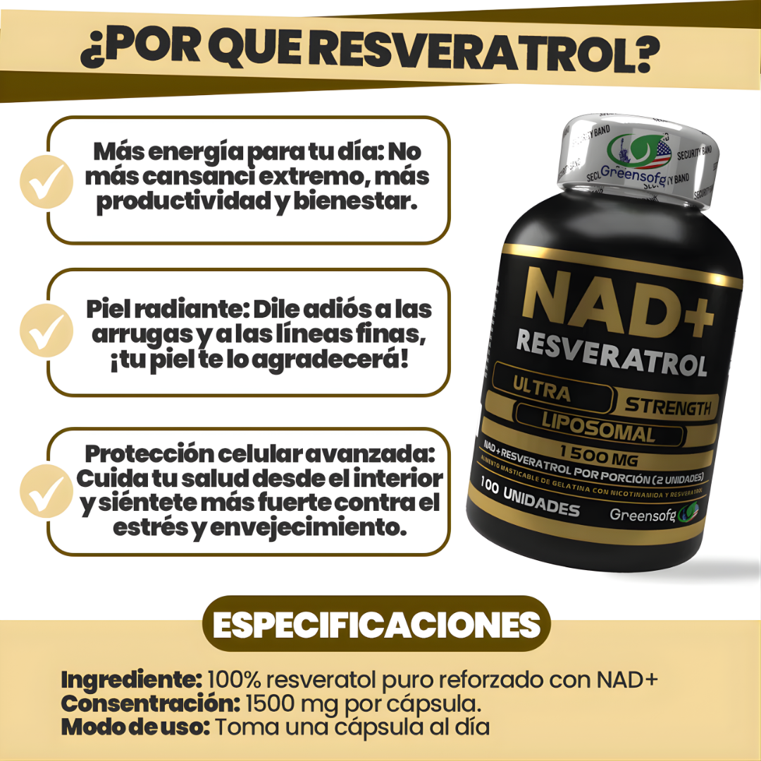 RESVERATROL – Energía celular, longevidad y bienestar desde el interior