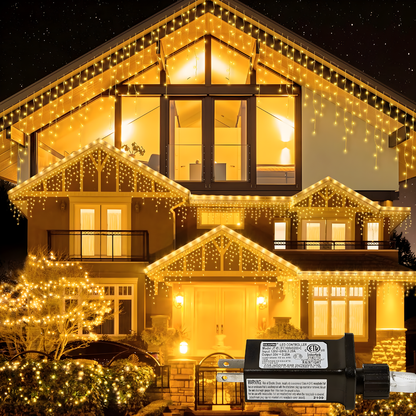 CASCADA DE LUCES SOLARES NAVIDEÑAS 12.5 M – Brillo mágico, ambiente festivo y decoración sin cables para transformar tu Navidad