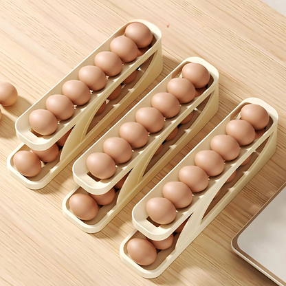 ESTANTE ORGANIZADOR PARA HUEVOS – Ahorra espacio y mantén tus huevos siempre a la vista y ordenados