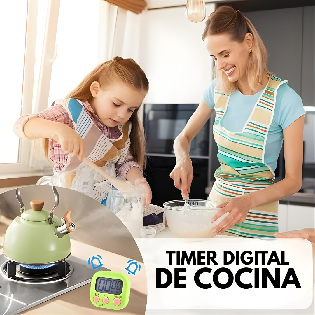 TIMER DIGITAL DE COCINA – Control preciso del tiempo, organización total y resultados perfectos en cada receta