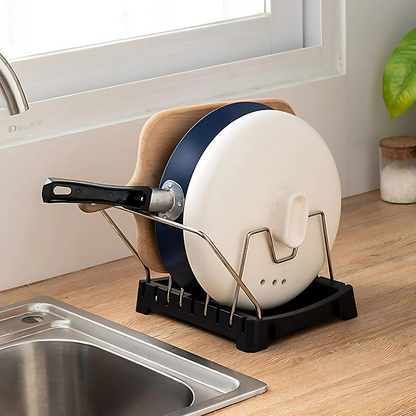ORGANIZADOR DE TAPADERAS Y SARTENES – Orden vertical y práctico para tu cocina