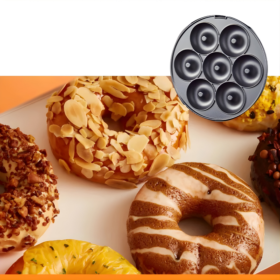 WAFLERA DESMONTABLE 3 EN 1 – Waffles perfectos, donas y pastelillos en un solo equipo