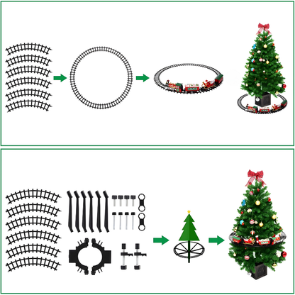 TREN NAVIDEÑO ELÉCTRICO PARA ÁRBOL – Magia en movimiento, espíritu festivo y un espectáculo que transforma tu Navidad