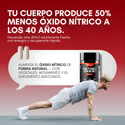 NITRIC OXIDE BOOSTER – Energía explosiva, mayor resistencia y rendimiento superior en cada entrenamiento