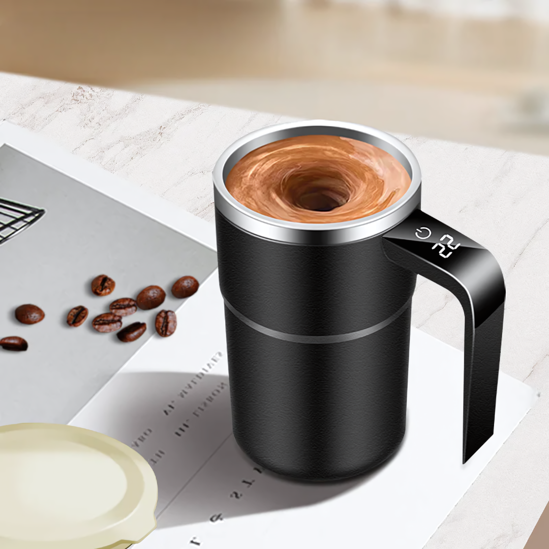 TAZA MEZCLADORA AUTOMÁTICA – Mezcla perfecta, comodidad diaria y bebidas sin esfuerzo