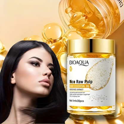 CÁPSULAS DE ARROZ PARA EL CABELLO – Nutre, repara y da brillo a tu melena