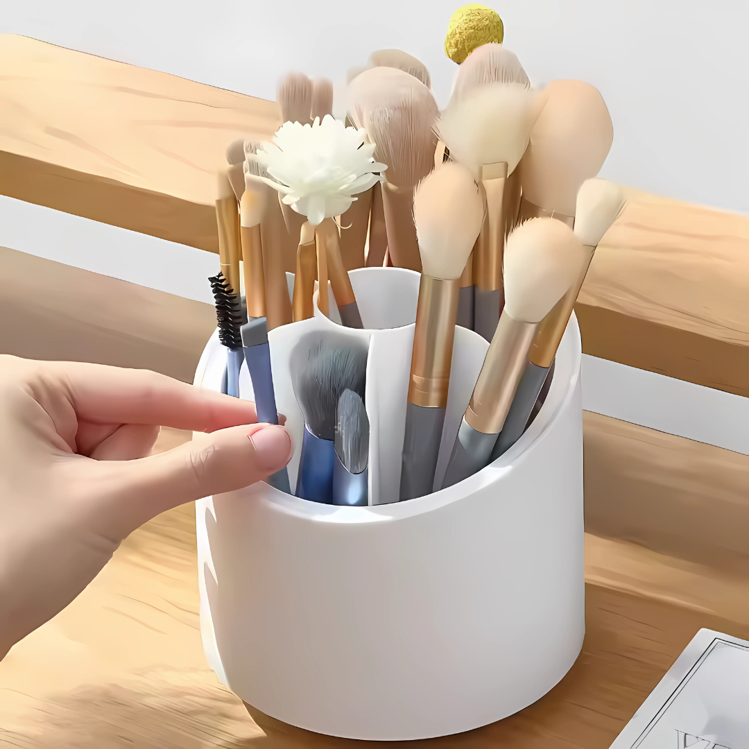 ORGANIZADOR DE BROCHAS – Ordena tu maquillaje con estilo y practicidad