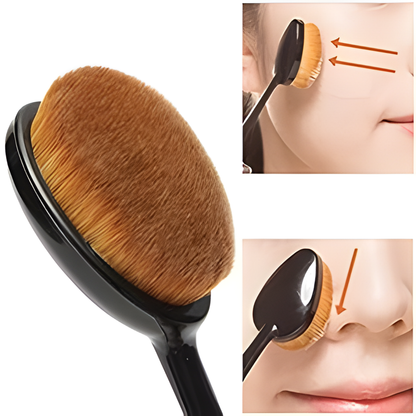 BROCHA OVAL DE MAQUILLAJE – Aplicación uniforme, acabado profesional y piel impecable