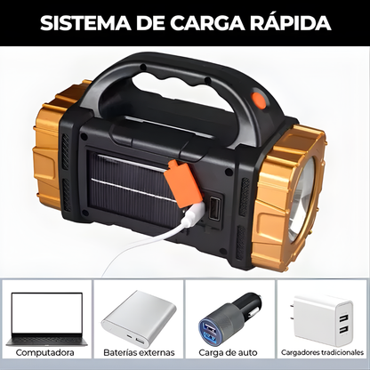 LÁMPARA LED MULTIFUNCIONAL NARANJA – Potencia extrema, diseño resistente y luz confiable en cualquier momento