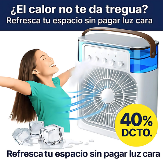Aire Acondicionado Portátil Aire Evaporativo 4 en 1 – Refresca, humidifica y decora tu espacio en segundos