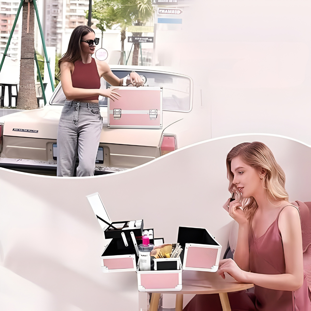 MALETÍN ORGANIZADOR DE MAQUILLAJE – Orden perfecto, protección segura y estilo profesional en cada detalle