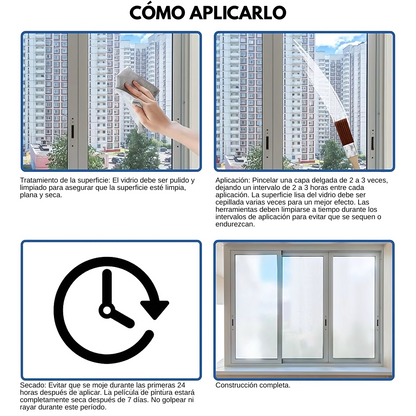 PINTURA DE VIDRIO ESMERILADO – Privacidad y estilo en tus ventanas