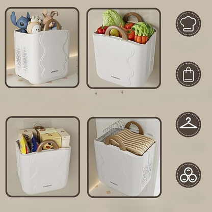 CANASTA DE ROPA SUCIA DE PARED PLEGABLE – Orden, espacio y practicidad en tu hogar