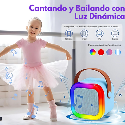 KARAOKE CON DOS MICRÓFONOS – Diversión portátil para cantar en cualquier momento y lugar