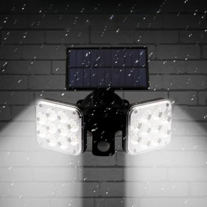 LUZ LED SOLAR 2 FOCOS – Iluminación potente y ecológica para exteriores