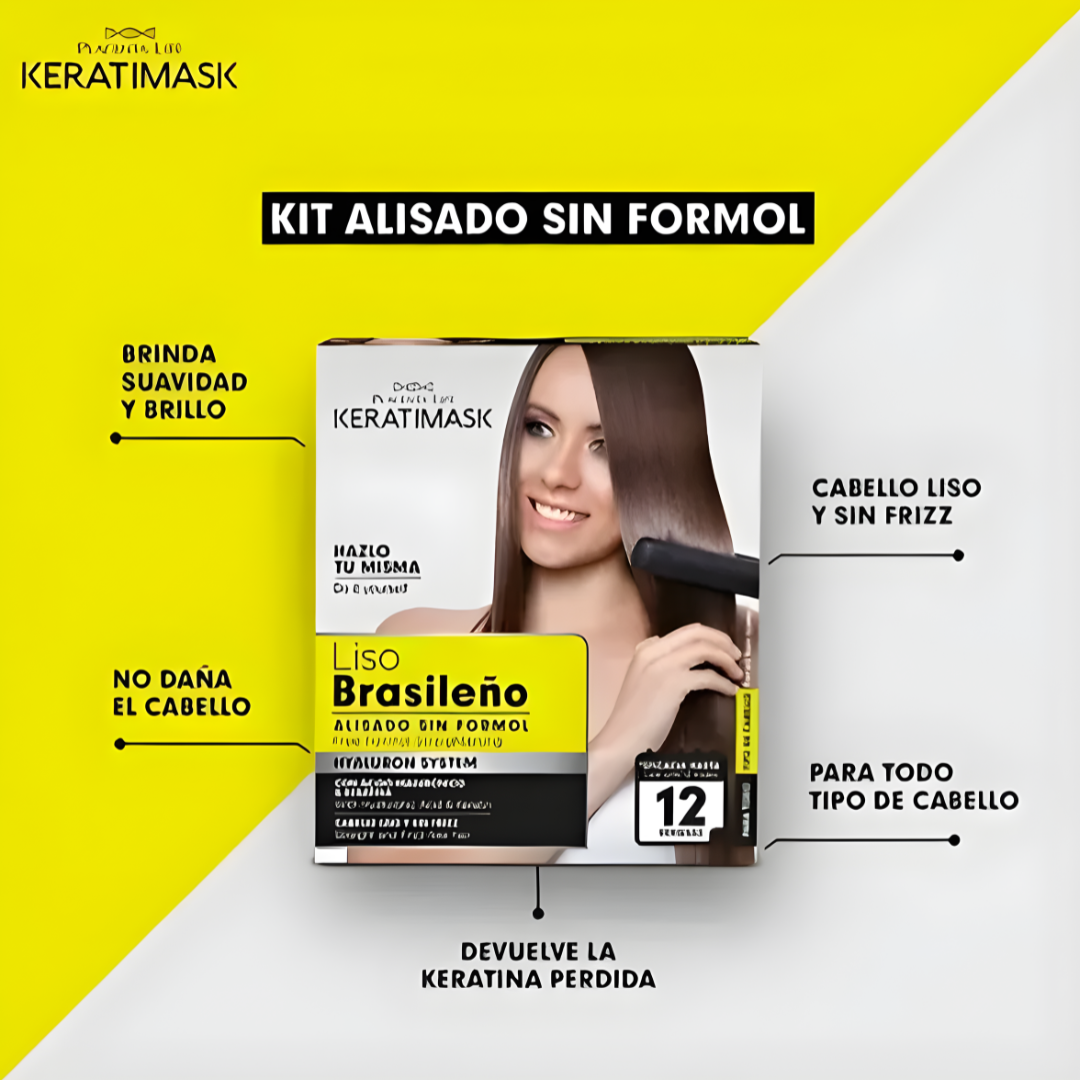 KIT ALISADO BRASILEÑO + TRATAMIENTO POST-ALISADO – Cabello liso, suave y sin frizz con resultados de salón desde casa