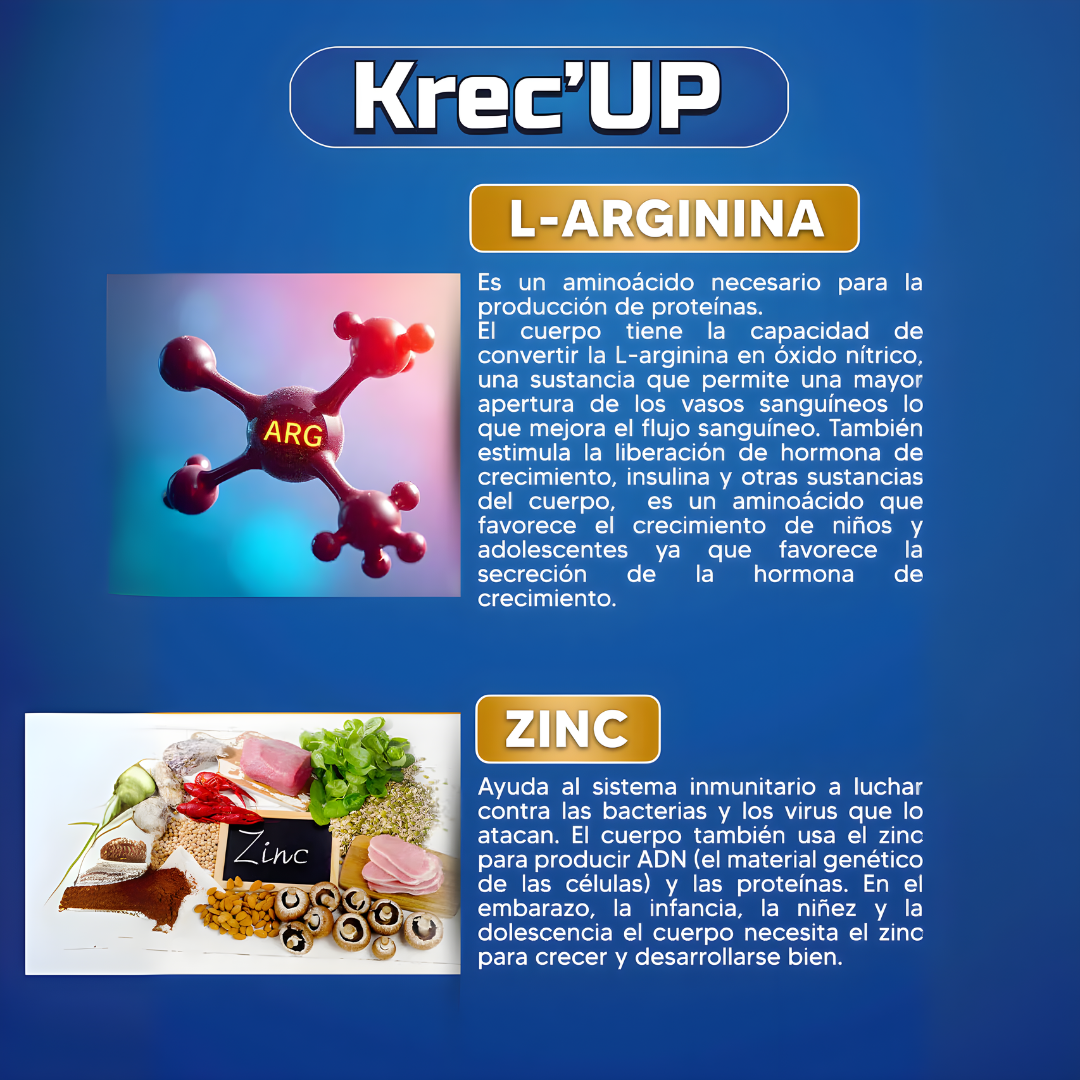 KREC UP – Energía, fuerza y rendimiento en cada cápsula