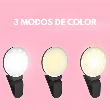 LUZ MINI Q SELFIE (Pack por 2) – Iluminación perfecta, fotos nítidas y brillo profesional en cualquier momento