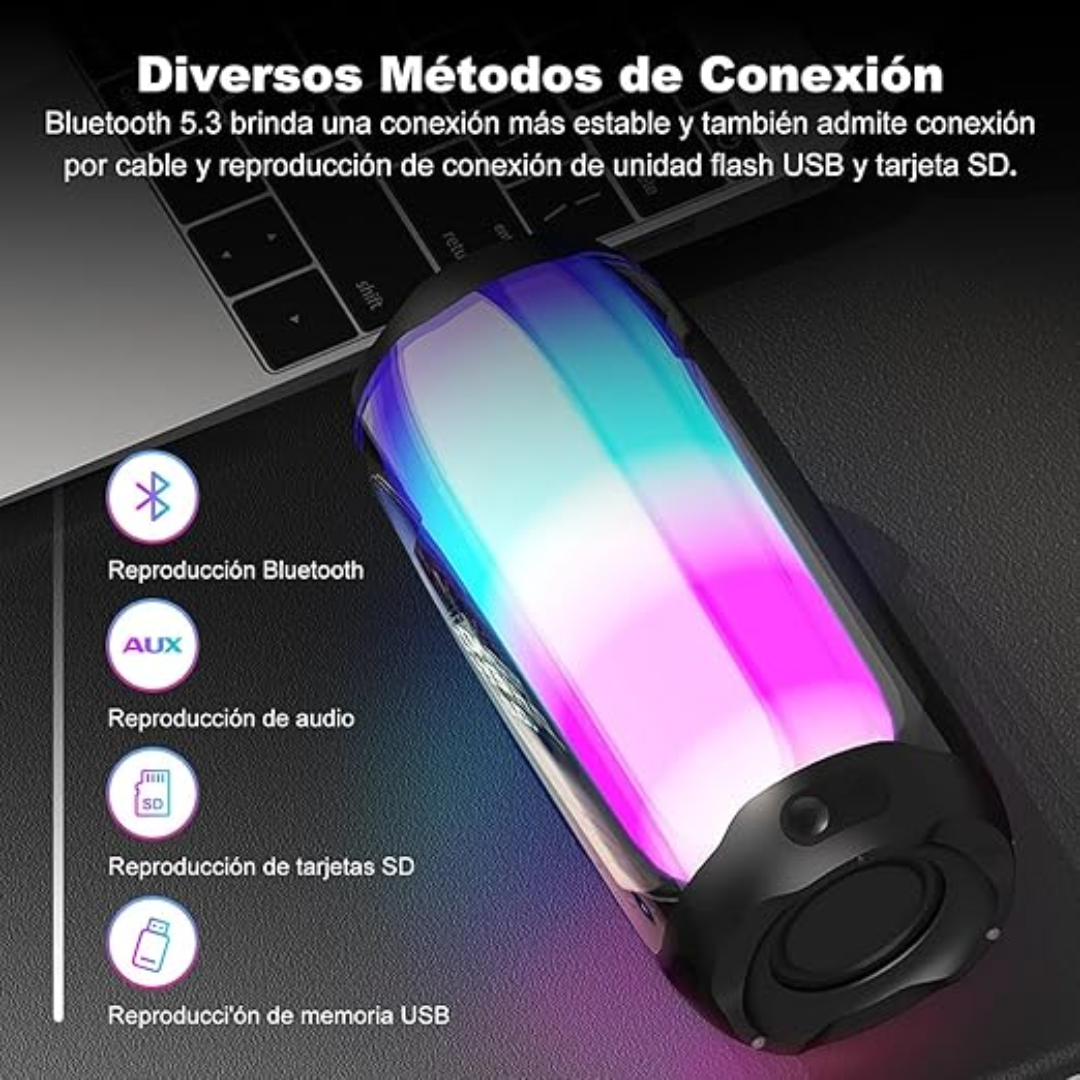BOCINA CON LUCES LED – Potencia, estilo y ambiente en un solo dispositivo
