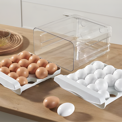 HUEVERA CON GAVETAS PARA 32 HUEVOS – Máxima organización, frescura prolongada y espacio optimizado en tu refrigerador