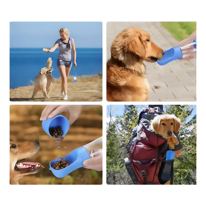COMEDERO AZUL PARA MASCOTAS PORTÁTIL – Hidratación práctica en todo momento
