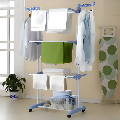 TENDERO VERTICAL PLEGABLE – Secado práctico, espacio optimizado y organización perfecta para tu ropa