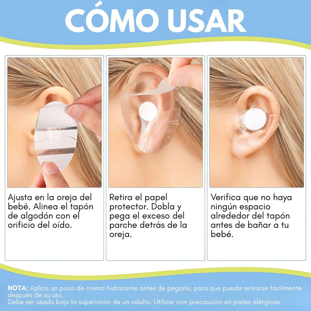 PROTECTOR AUDITIVO PARA DUCHA (10 UNDS.) – Cuida los oídos de tu bebé al bañarlo