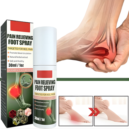 SPRAY ALIVIO DE DOLOR DE TALONES INSTANTÁNEO – Alivio inmediato, confort al caminar y bienestar diario para tus pies