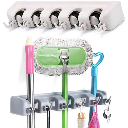 SOPORTE PARA ORGANIZAR UTENSILIOS DE LIMPIEZA – Mantén todo en su lugar con facilidad