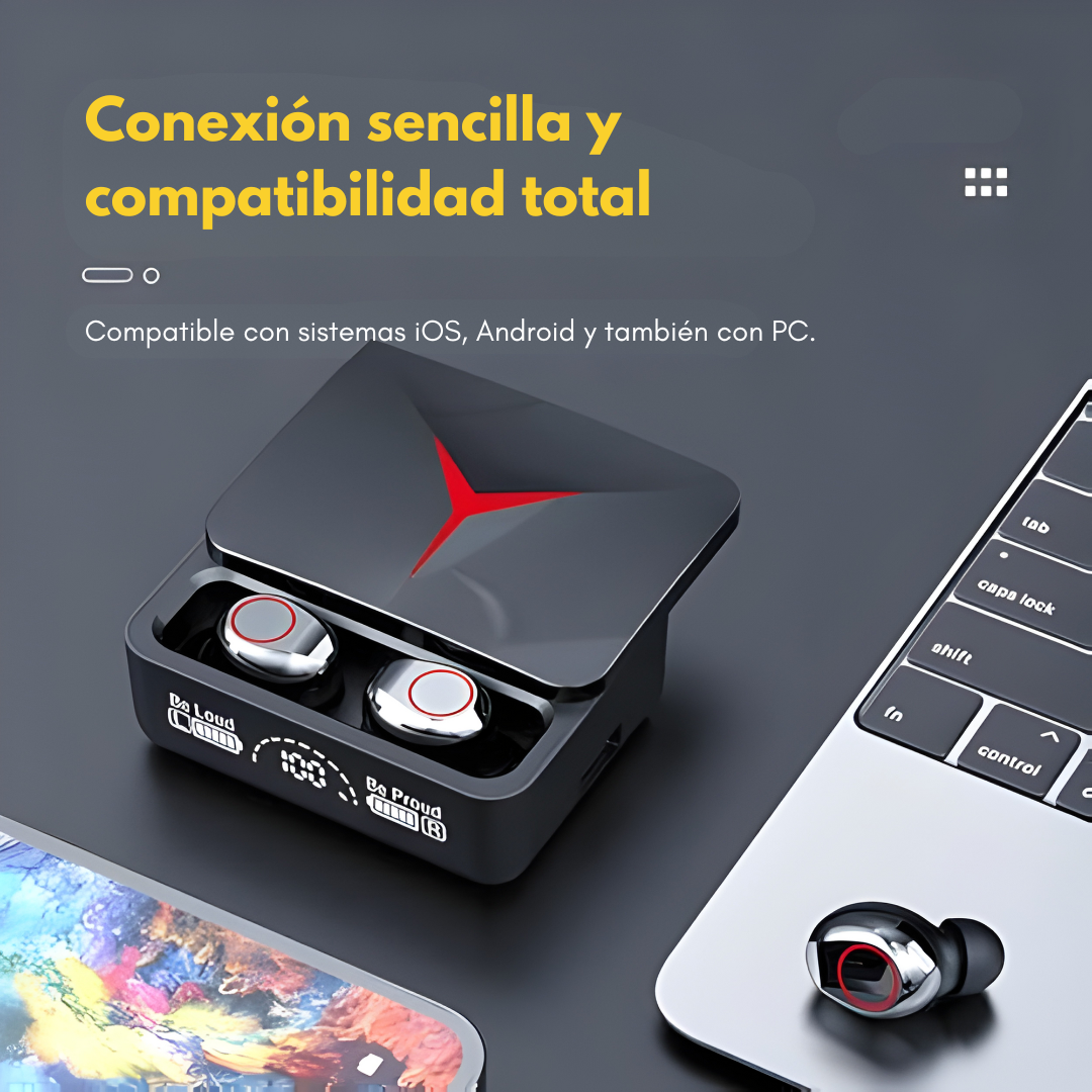 AUDÍFONOS TWS M90 – Potencia, comodidad y estilo inalámbrico