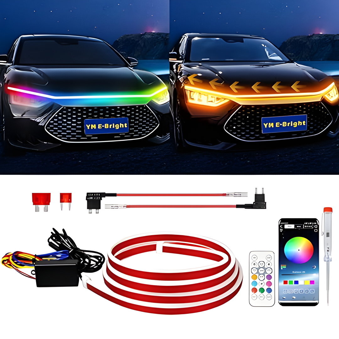 LUZ LED PARA CAPÓ – Estilo deportivo, visibilidad moderna y presencia única en tu auto