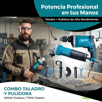 TALADRO + PULIDORA – Potencia total, precisión profesional y versatilidad en cada proyecto