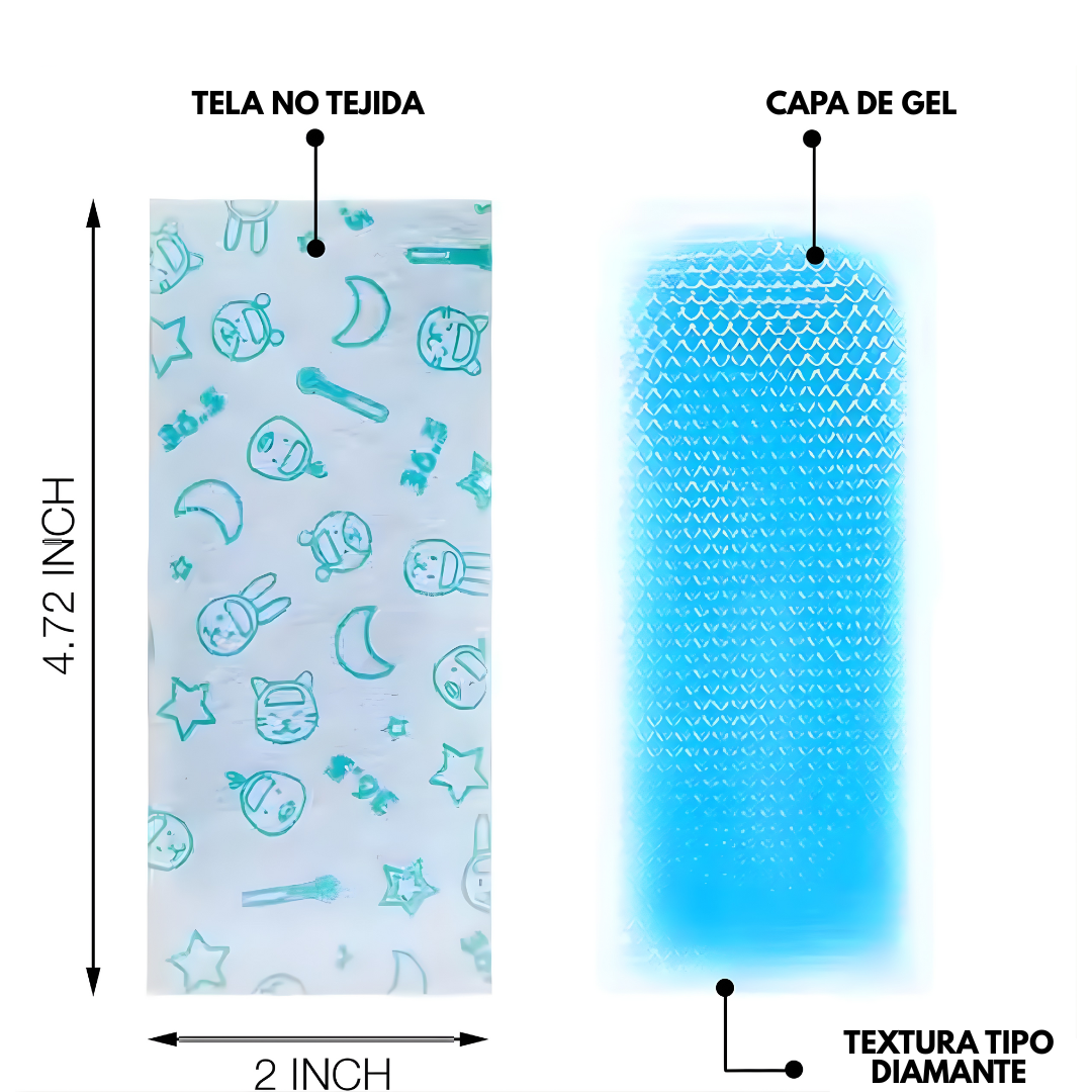 PARCHES DE GEL FRÍO PARA FIEBRE INFANTIL – Alivio refrescante, confort inmediato y cuidado suave para los más pequeños