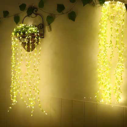 GUIRNALDA DE HOJAS LED LUMINOSAS – Iluminación cálida, ambiente natural y decoración acogedora en cualquier espacio