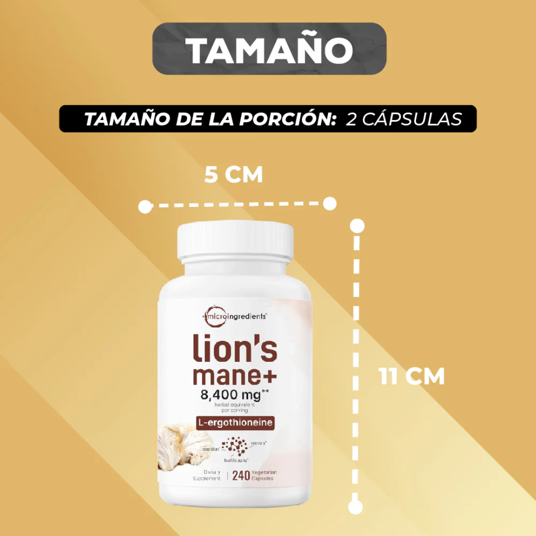 LION’S MANE+ X 120 CAPS – Mente clara, memoria activa y bienestar mental desde adentro