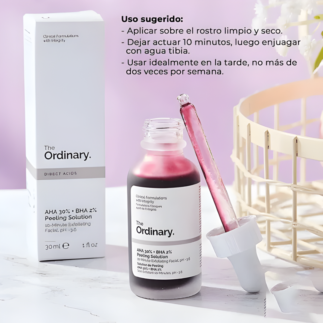 ORDINARY SOLUCIÓN EXFOLIANTE DE AHA 30% + BHA 2% – Renovación profunda y piel visiblemente más joven