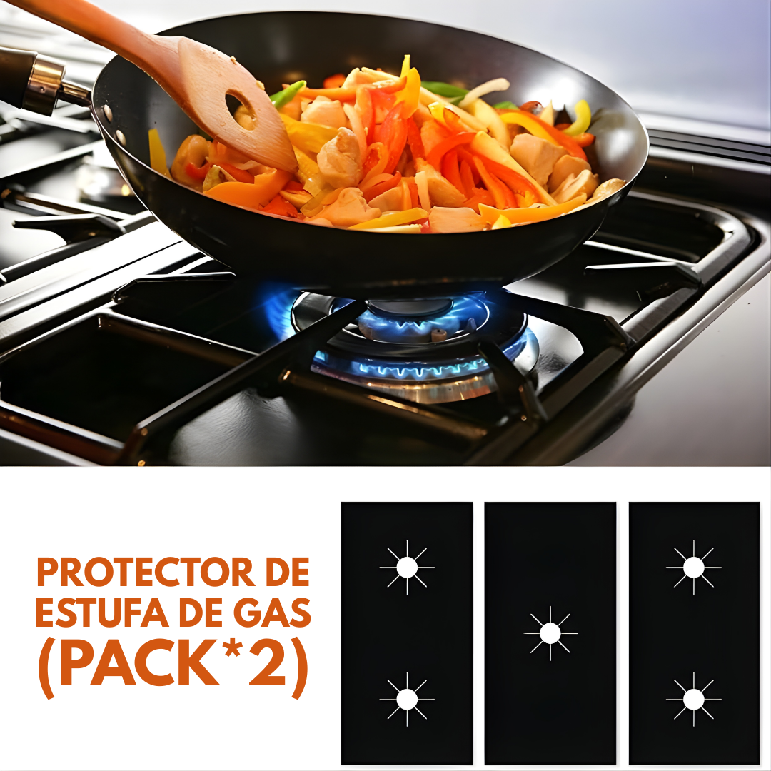 PROTECTOR DE ESTUFA DE GAS (PACK x2) – Cocina más limpia, protección duradera y limpieza sin esfuerzo