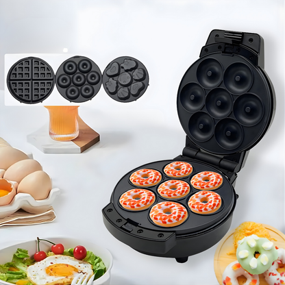 WAFLERA DESMONTABLE 3 EN 1 – Waffles perfectos, donas y pastelillos en un solo equipo