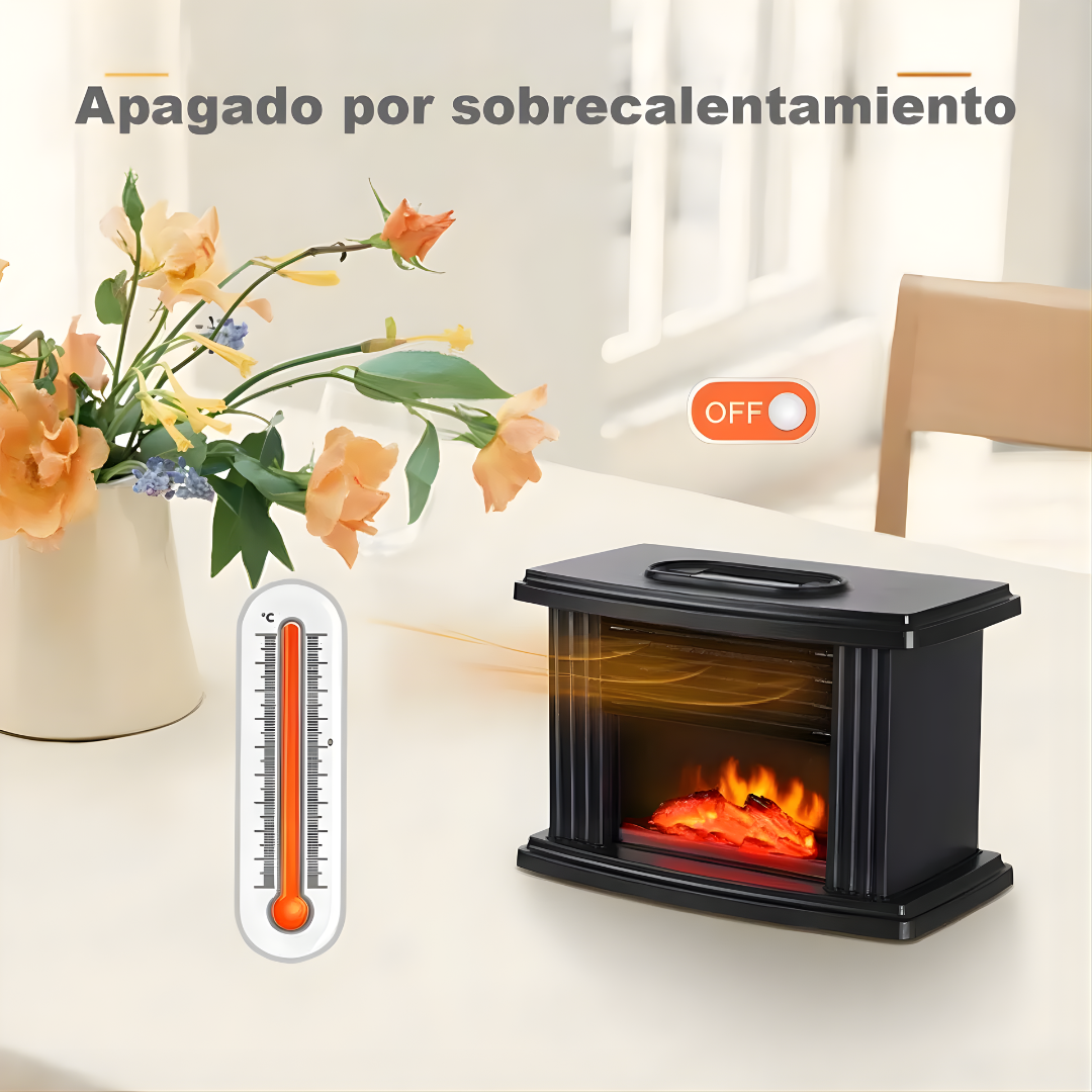 CALEFACTOR FLAME HEATER – Calor envolvente, efecto llama decorativo y confort inmediato