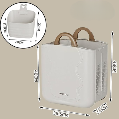 CANASTA DE ROPA SUCIA DE PARED PLEGABLE – Orden, espacio y practicidad en tu hogar