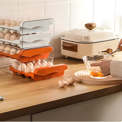 HUEVERA CON GAVETAS PARA 32 HUEVOS – Máxima organización, frescura prolongada y espacio optimizado en tu refrigerador