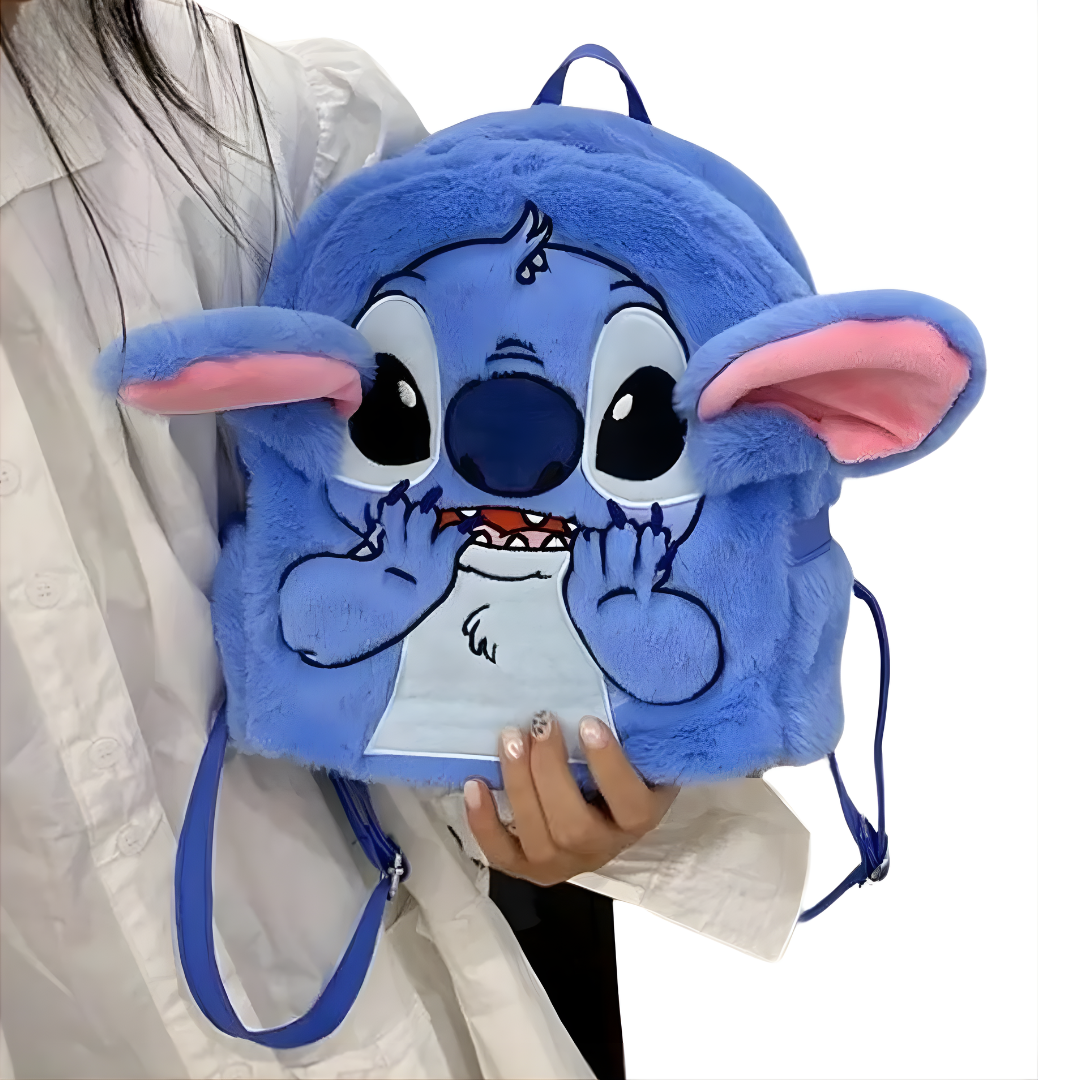 MOCHILA STITCH PELUCHE KAWAII – Suavidad adorable, estilo único y compañía perfecta para tu día a día