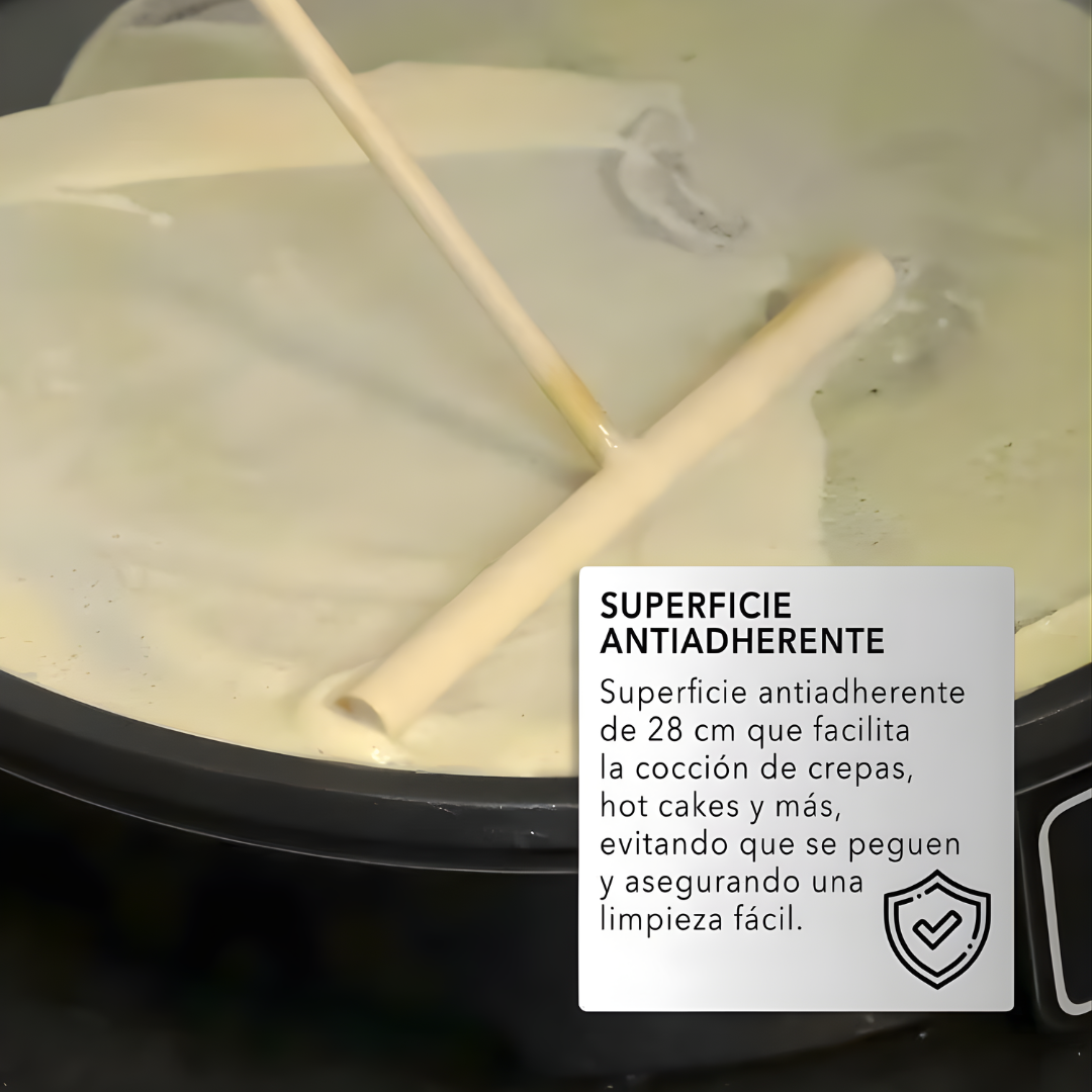 CREPERA ELÉCTRICA – Cocción uniforme, superficie antiadherente y crepes perfectos en minutos
