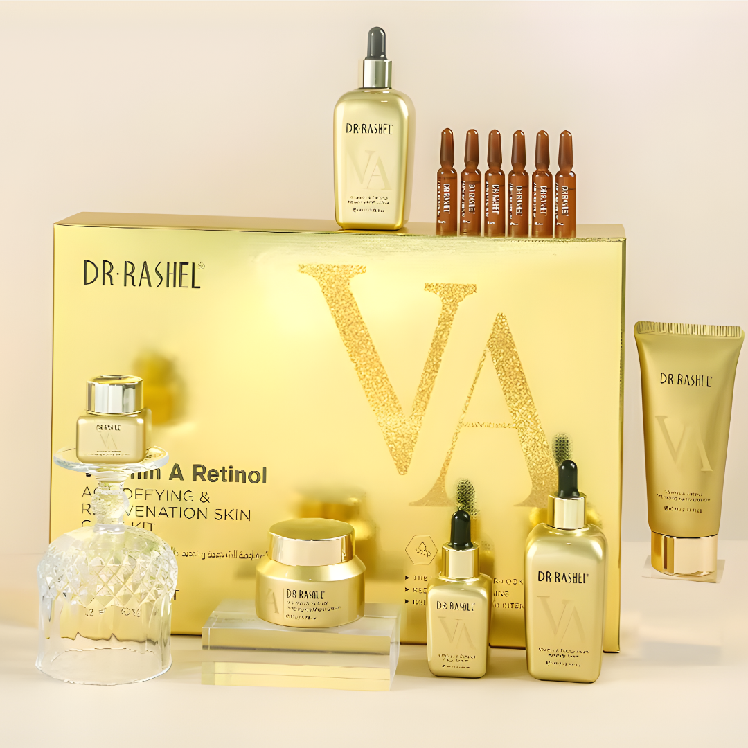 KIT COMPLETO DR-RASHELL RETINOL AGE – Rejuvenece, reafirma y renueva tu piel con acción avanzada antiedad