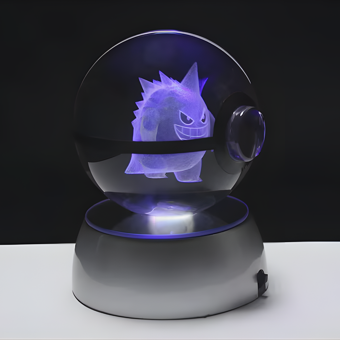 POKEBALL CRISTAL 3D LUMINOSA – Magia, luz y colección en una esfera legendaria