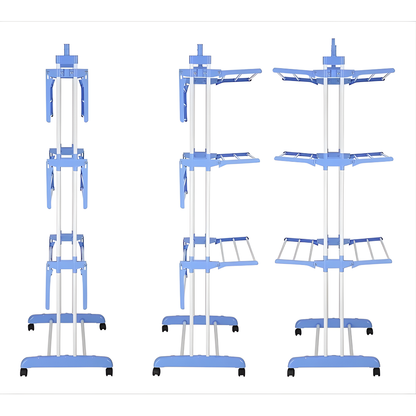 TENDERO VERTICAL PLEGABLE – Secado práctico, espacio optimizado y organización perfecta para tu ropa