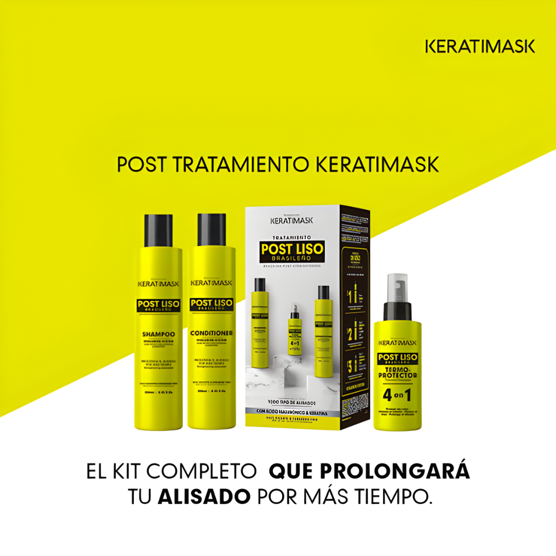KIT ALISADO BRASILEÑO + TRATAMIENTO POST-ALISADO – Cabello liso, suave y sin frizz con resultados de salón desde casa