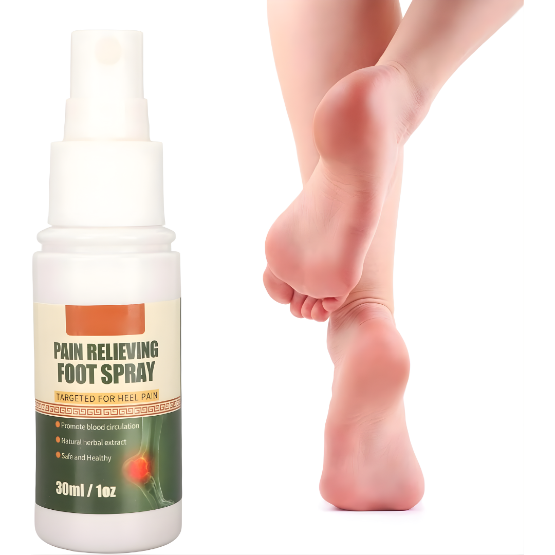 SPRAY ALIVIO DE DOLOR DE TALONES INSTANTÁNEO – Alivio inmediato, confort al caminar y bienestar diario para tus pies