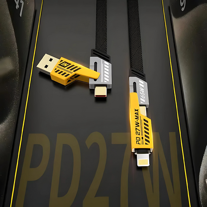 Cable Multiuso 4 en 1 con Carga Rápida | Alta Velocidad y Durabilidad – Potencia y versatilidad en un solo cable