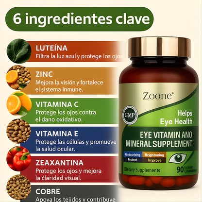 ZOOONE VITA EYES X 90 CÁPSULAS – Apoyo visual diario, cuidado integral y bienestar para tu rutina